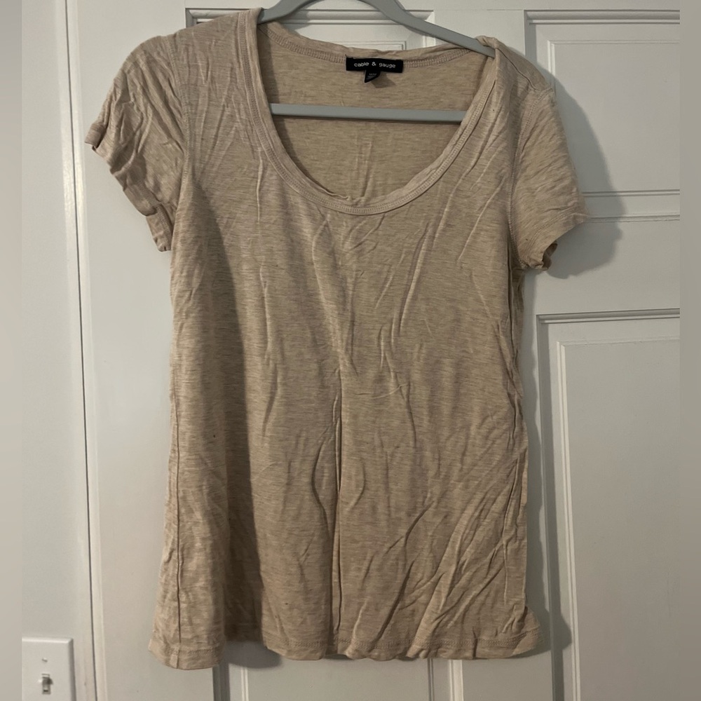 Tan tee shirt